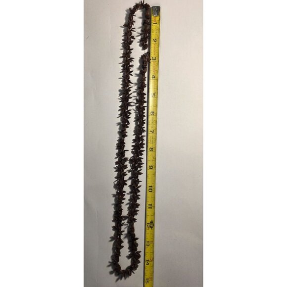 Handcrafted Brown Seed Bead Necklace Hawaiian lei surfer men's jewelry beach - Picture 3 of 3